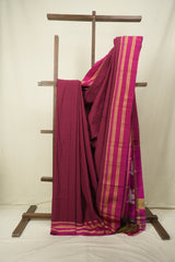 Maroon Cotton IIkal Saree - SRMCIS1097