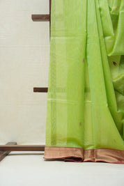 Pista Green Maheshwari Saree - SRPGMS548