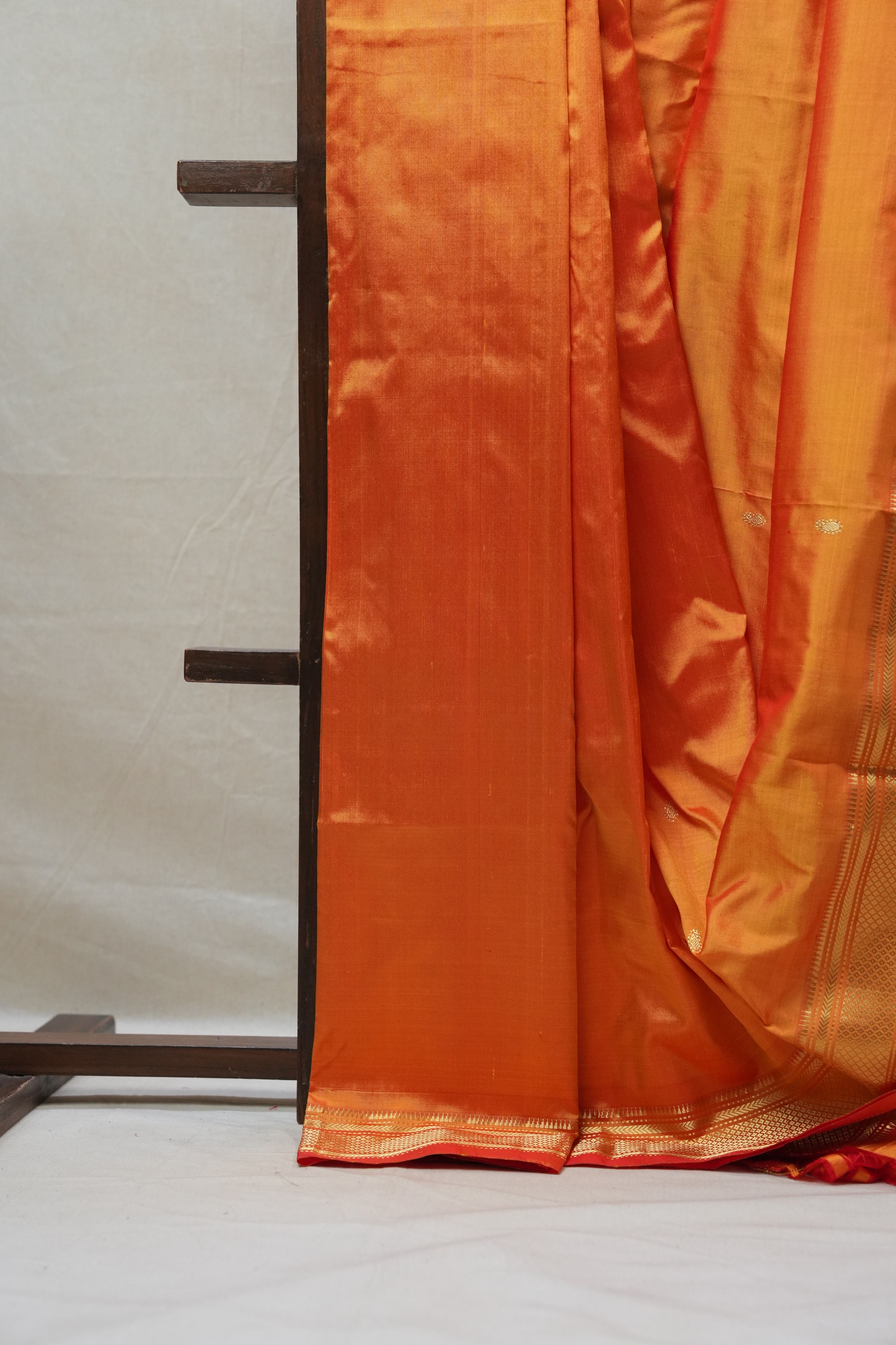 Orange Silk Paithani Saree - SROSPS624