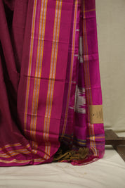 Maroon Cotton IIkal Saree - SRMCIS1097