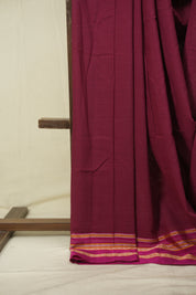 Maroon Cotton IIkal Saree - SRMCIS1097