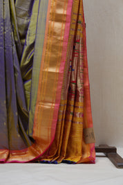 Two Tone Purple Silk Paithani Saree - SRTTPSPS628