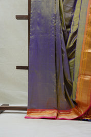Two Tone Purple Silk Paithani Saree - SRTTPSPS628