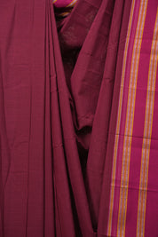 Maroon Cotton IIkal Saree - SRMCIS1097