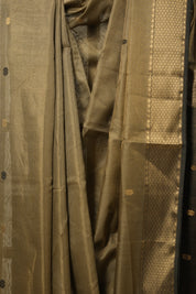 Grey Gold Maheshwari Tissue Saree - SRGGBTS710