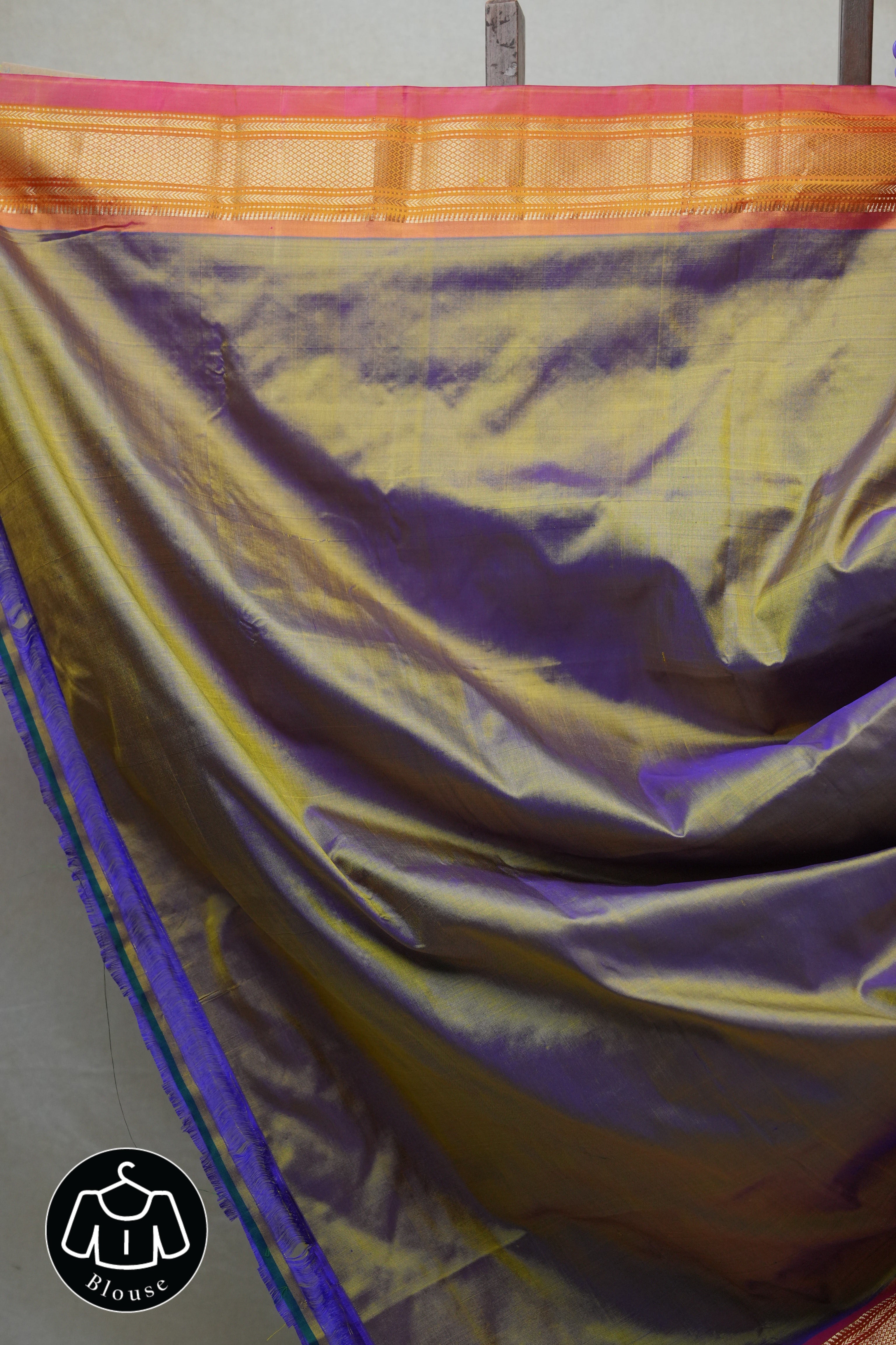 Two Tone Purple Silk Paithani Saree - SRTTPSPS628