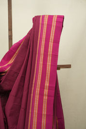 Maroon Cotton IIkal Saree - SRMCIS1097