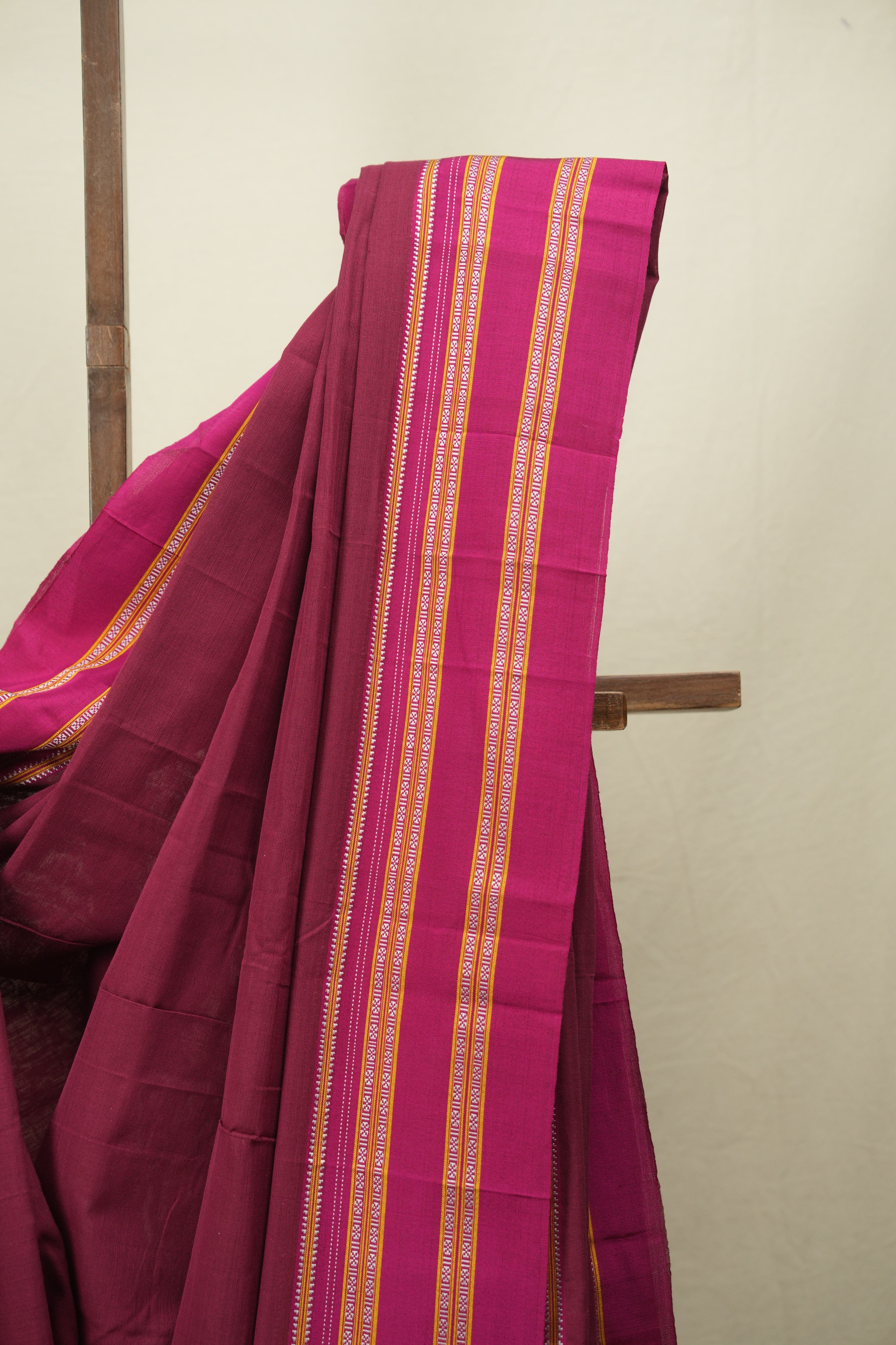 Maroon Cotton IIkal Saree - SRMCIS1097