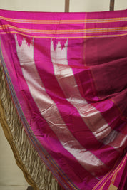 Maroon Cotton IIkal Saree - SRMCIS1097