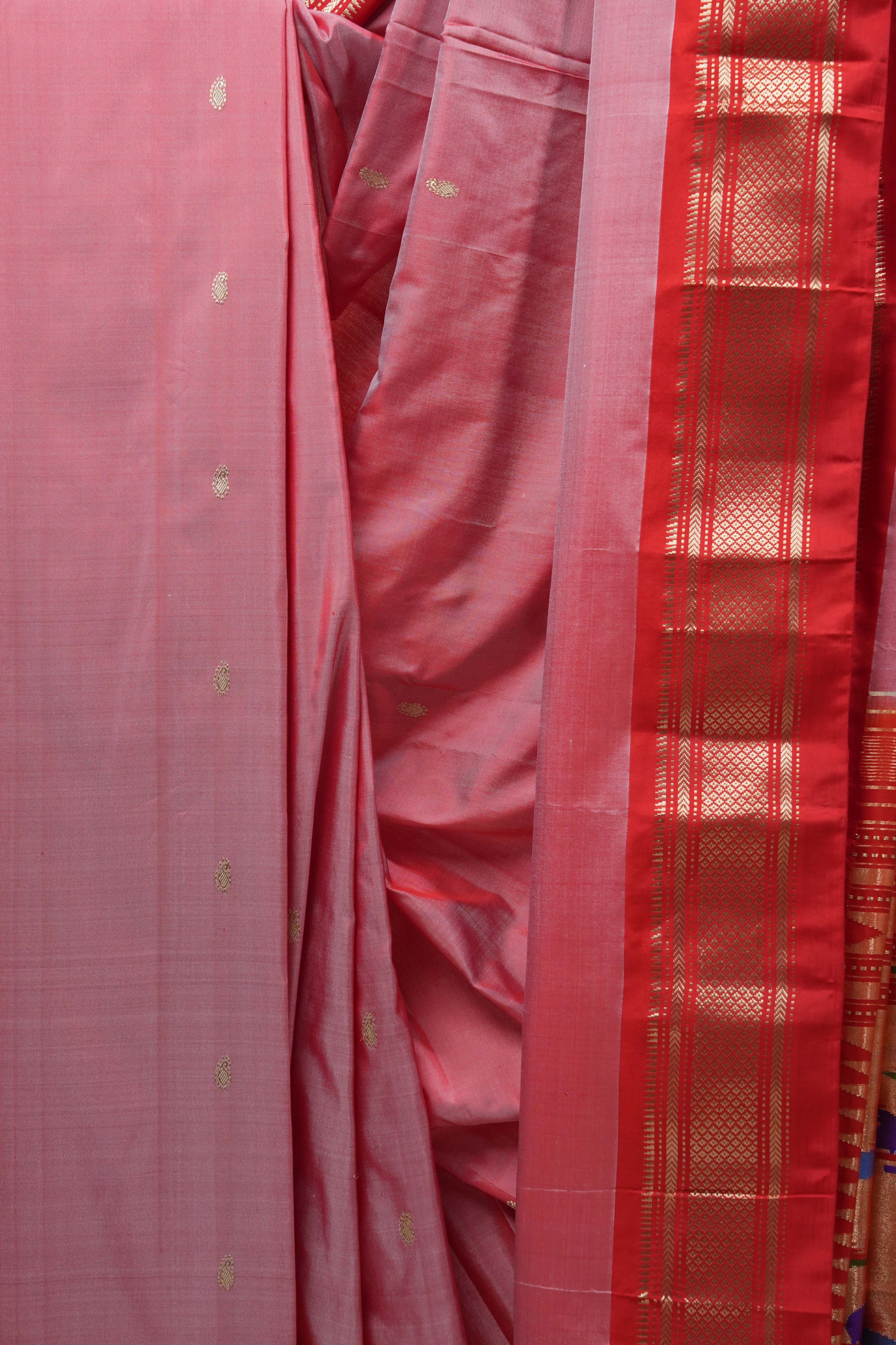 Pink Silk Paithani Saree - SRPSPS633