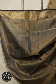 Grey Gold Maheshwari Tissue Saree - SRGGBTS710