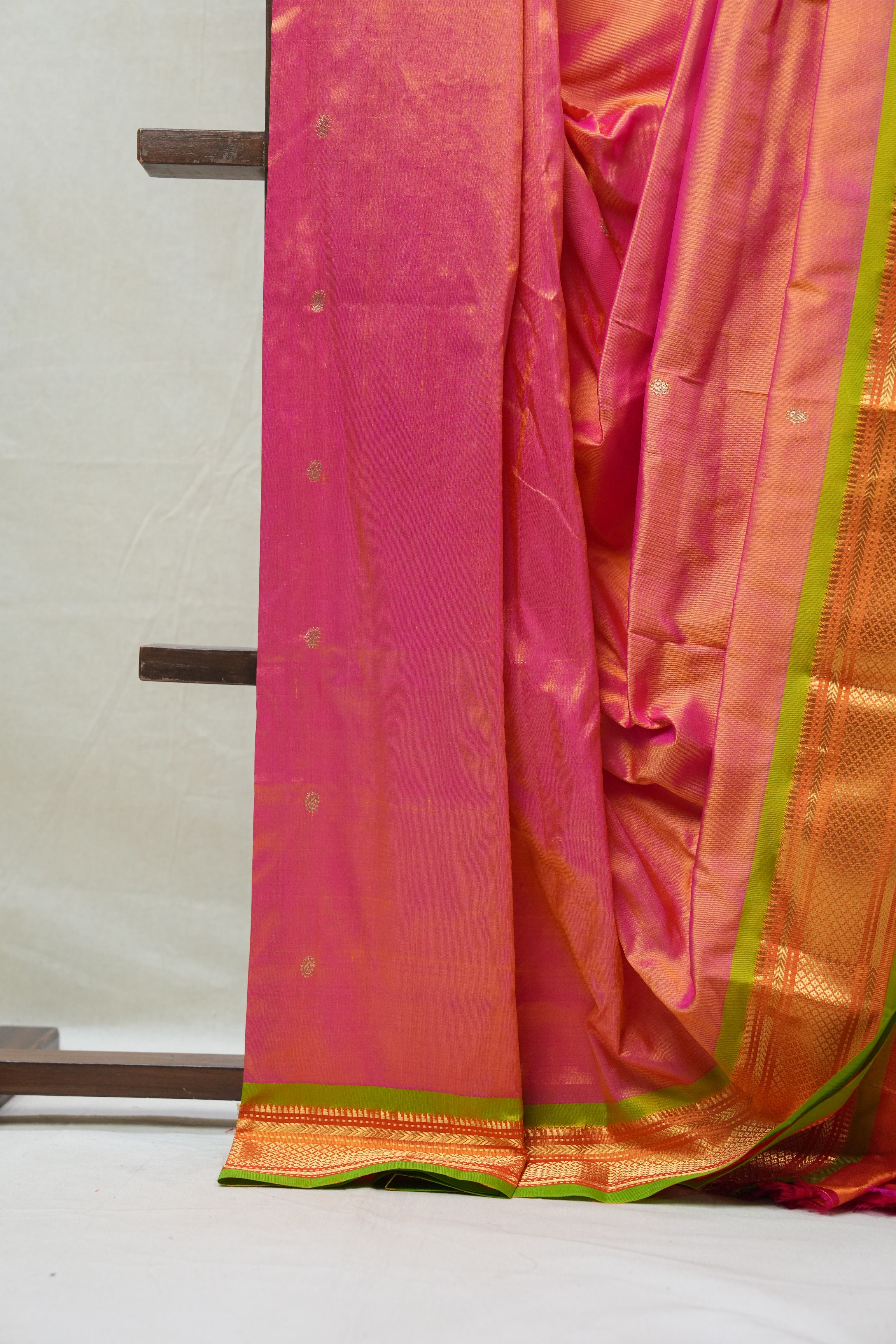 Two Tone Pink Silk Paithani Saree - SRTTPSPS637