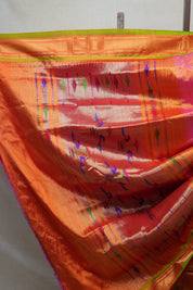 Two Tone Pink Silk Paithani Saree - SRTTPSPS637