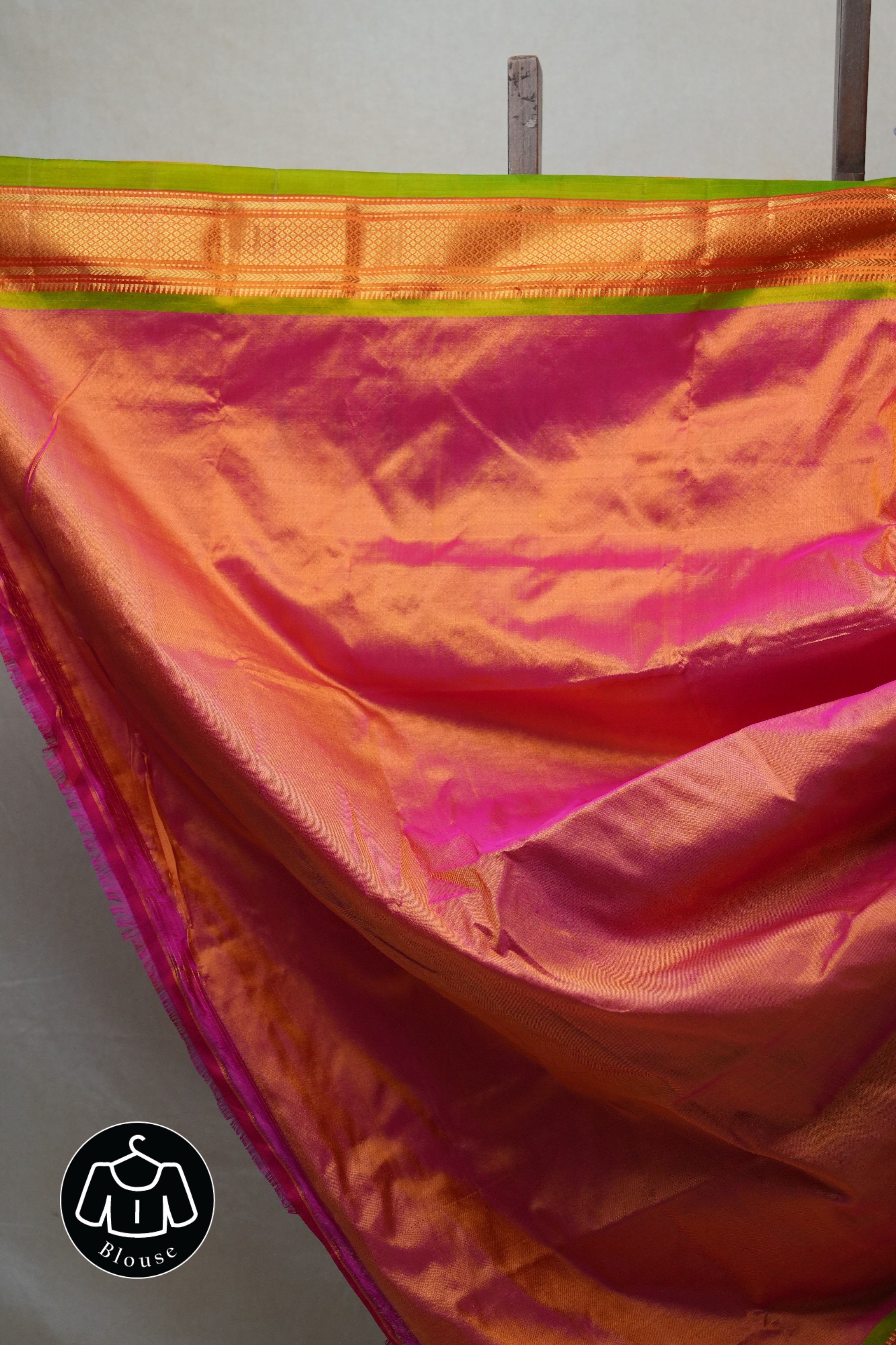 Two Tone Pink Silk Paithani Saree - SRTTPSPS637