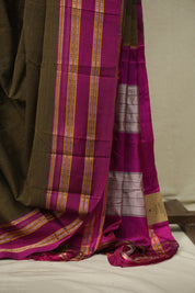 Brown Cotton IIkal Saree - SRBCIS1098