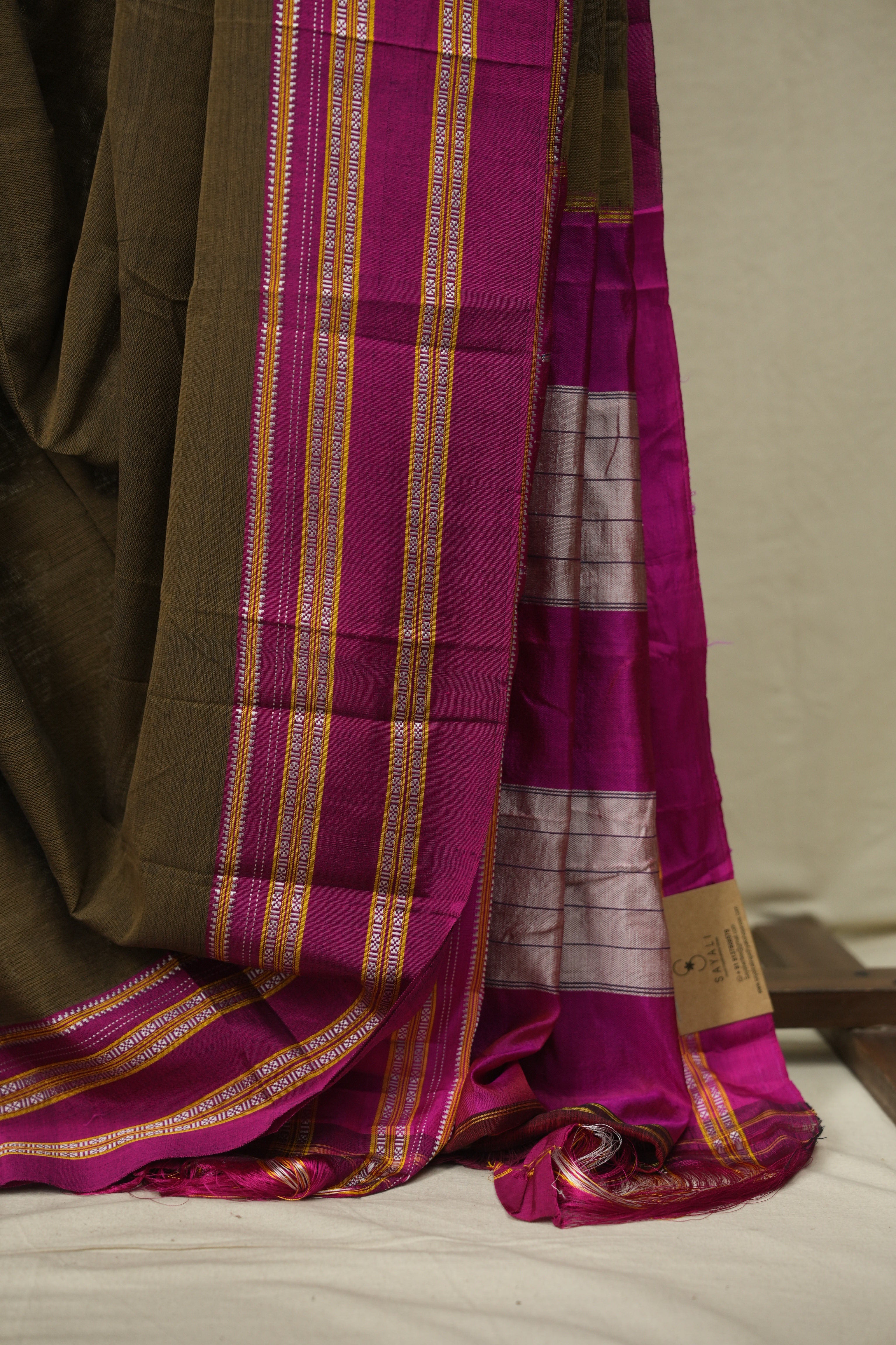 Brown Cotton IIkal Saree - SRBCIS1098