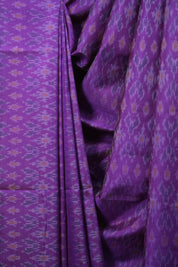 Purple Raw Silk Ikat Saree - SRPRSIS1095