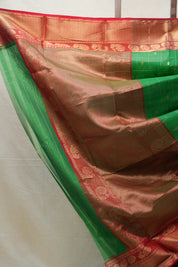 Green Chanderi Silk Saree - SRGCSS376