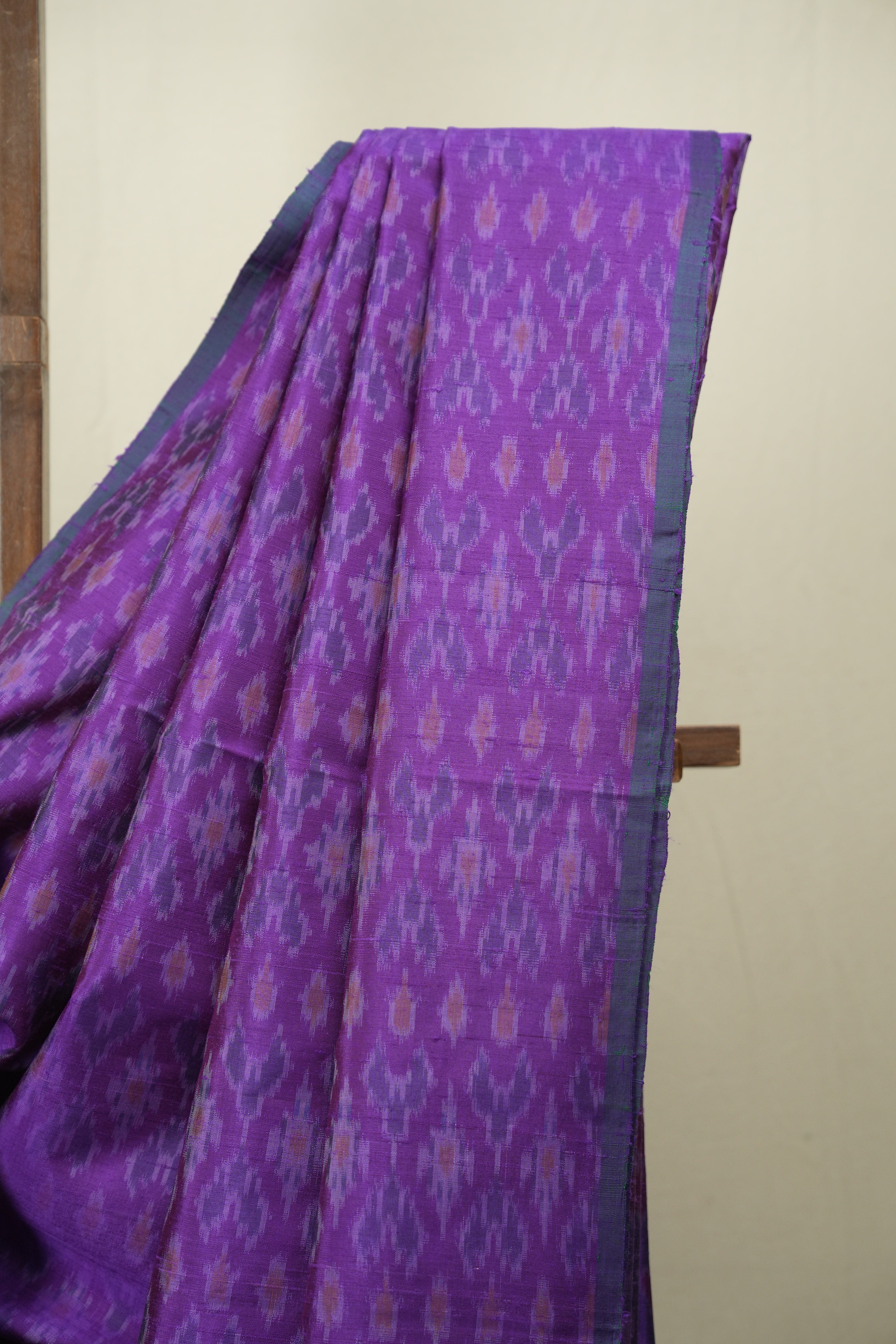 Purple Raw Silk Ikat Saree - SRPRSIS1095