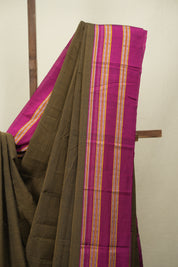Brown Cotton IIkal Saree - SRBCIS1098