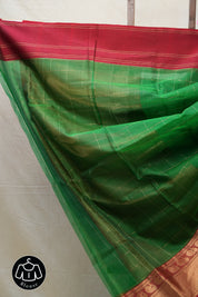 Green Chanderi Silk Saree - SRGCSS376