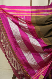 Brown Cotton IIkal Saree - SRBCIS1098