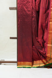 Maroon Silk Ilkal Saree - SRMSIS131