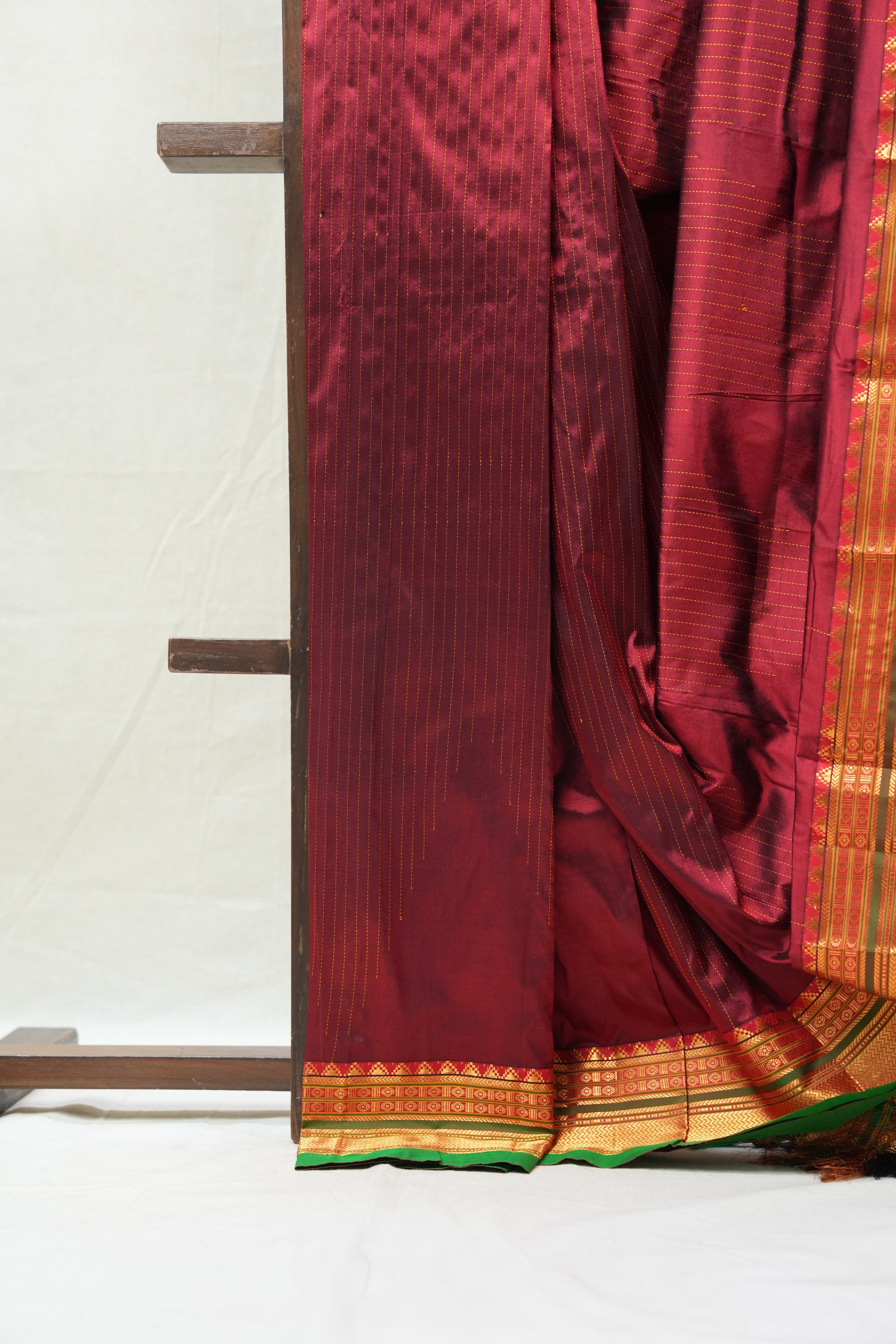 Maroon Silk Ilkal Saree - SRMSIS131