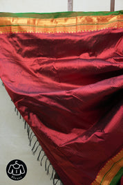 Maroon Silk Ilkal Saree - SRMSIS131