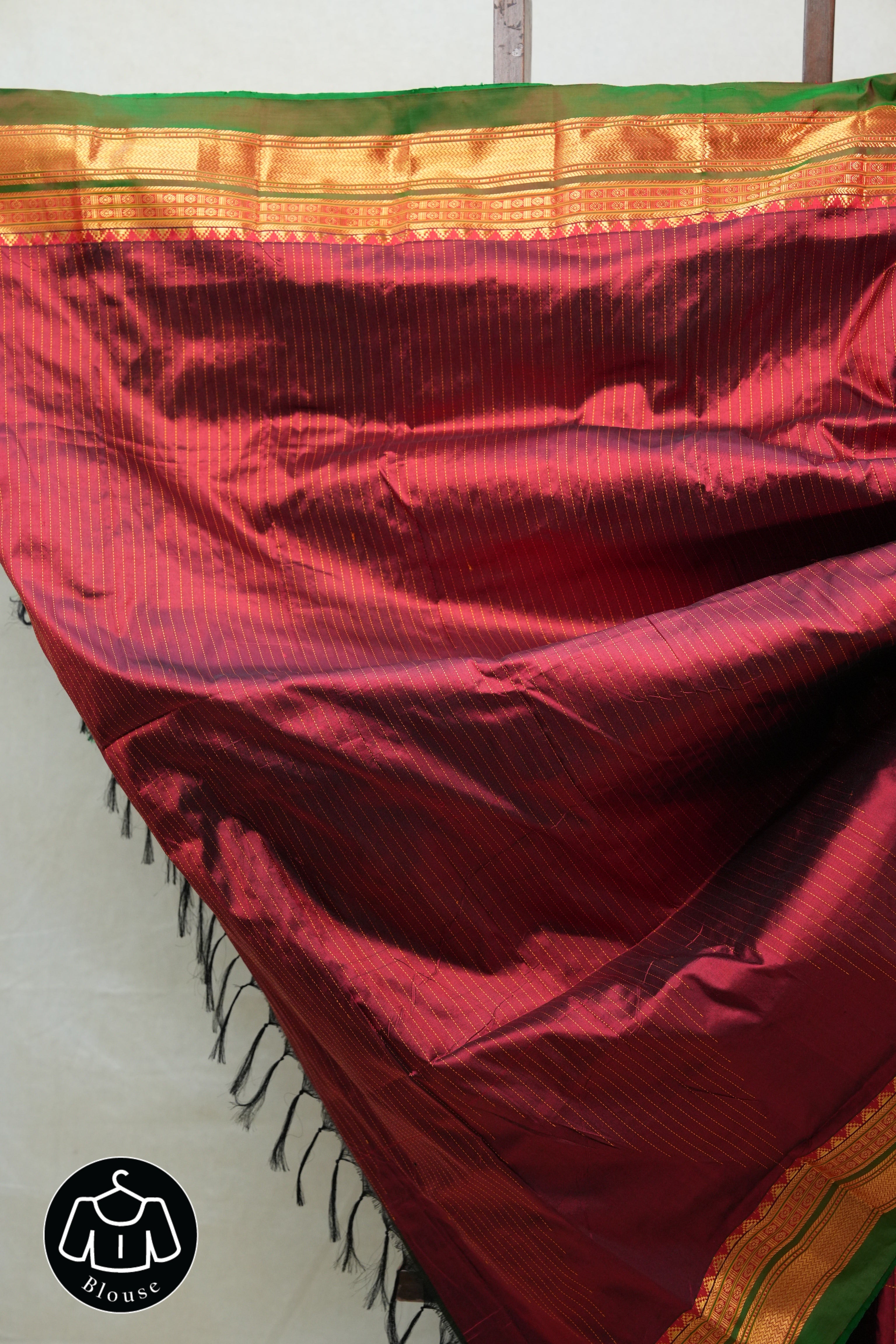 Maroon Silk Ilkal Saree - SRMSIS131