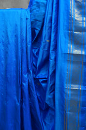 Blue Silk Paithani Saree-SRBSPS568