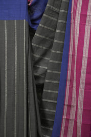 Navy Blue Cotton IIkal Saree - SRNBCIS1099