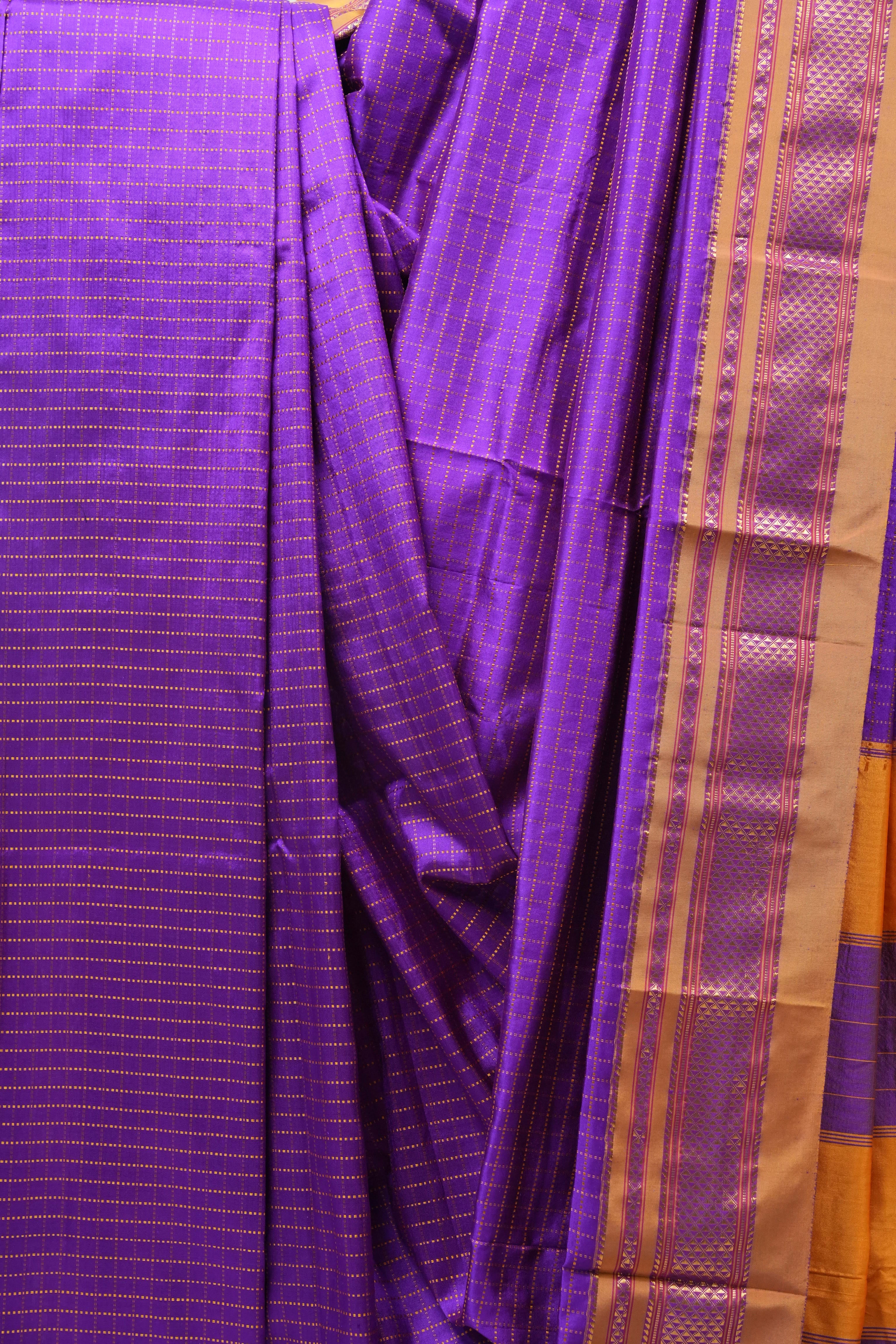 Purple Silk Ilkal Saree - SRPSIS144