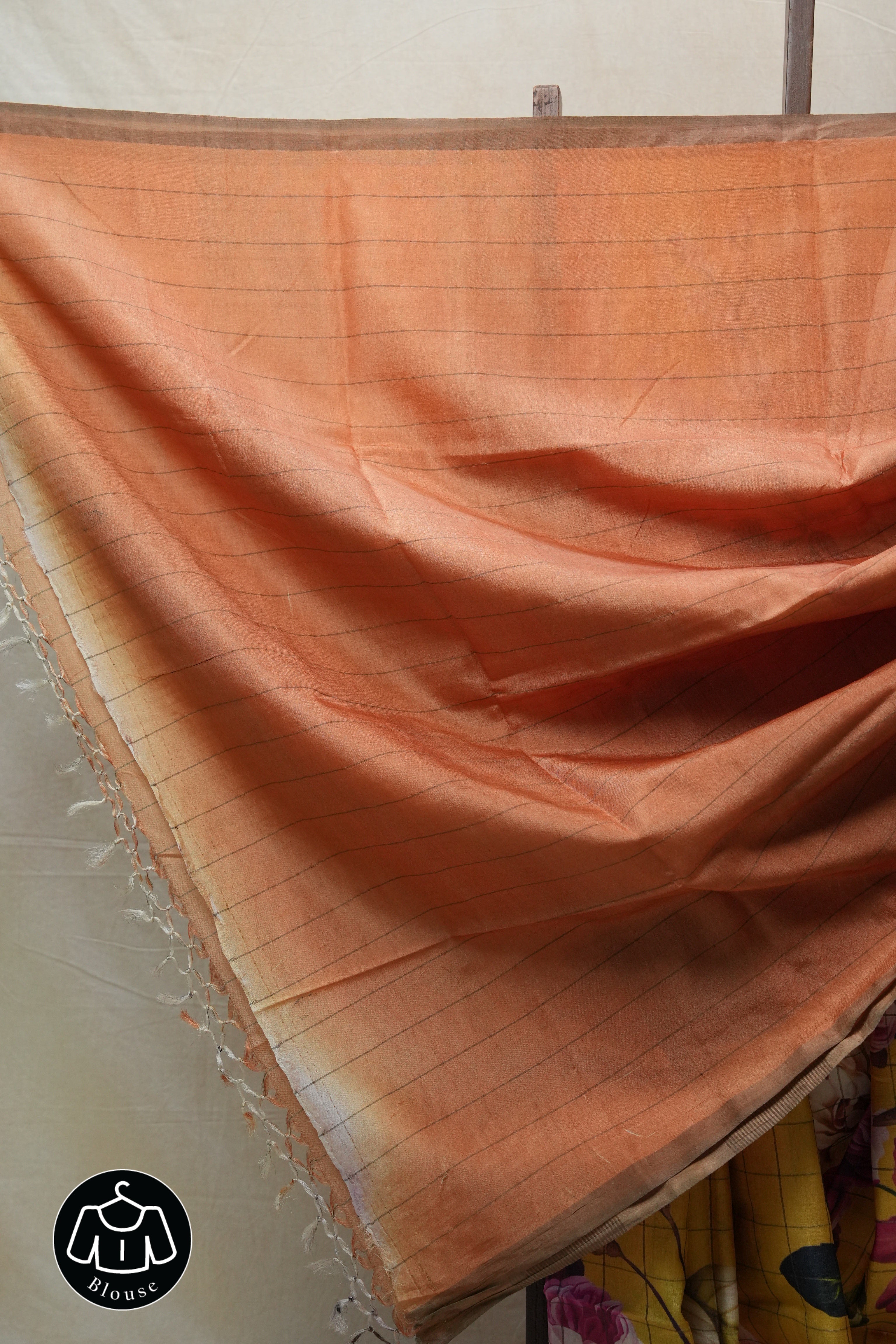 Yellow Tussar Silk Saree - SRYTSS1357