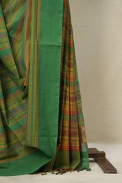 Multicolor Cotton Mangalgiri Saree - SRMCMS56