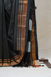 Black Silk Ilkal Saree - SRBSIS146