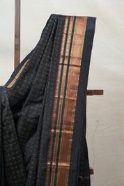 Black Silk Ilkal Saree - SRBSIS146