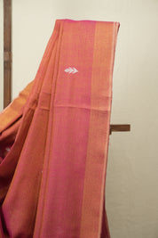 Rani Pink Tissue Linen Jamdani Saree - SRRPTLJS219