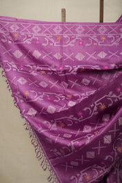 Lavender Jamdani Tussar Silk Saree - SRLJTSS0012