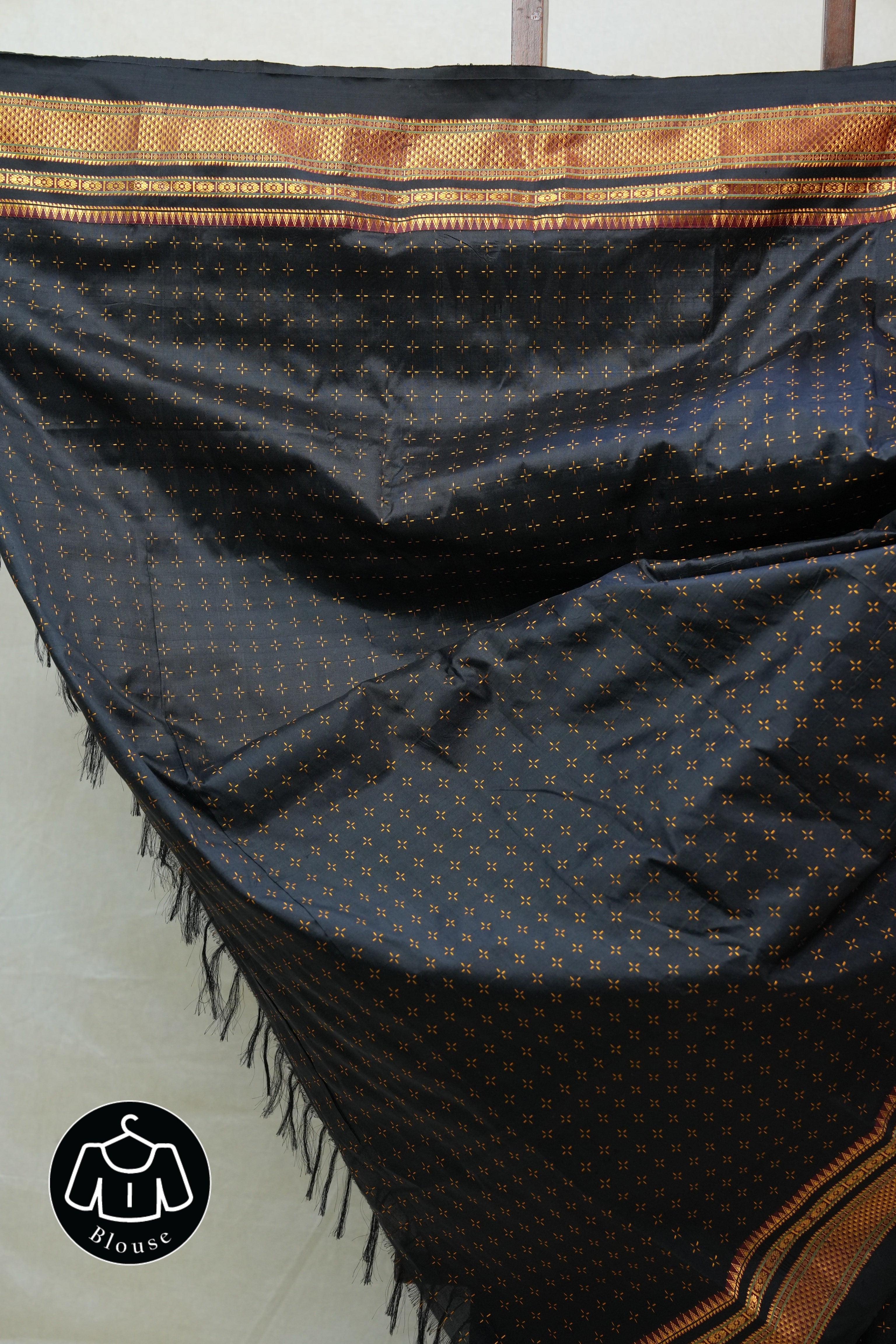 Black Silk Ilkal Saree - SRBSIS146