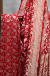 Red Banarasi Silk Saree-SRRBSS626