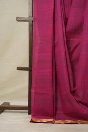 Rani Pink Cotton Mangalgiri Saree - SRRPCMS51