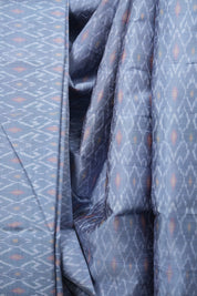 Grey Raw Silk Ikat Saree - SRGRSIS1096