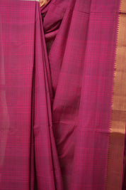 Rani Pink Cotton Mangalgiri Saree - SRRPCMS51