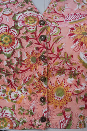 Pink HBP Cotton V-Neck Blouse - SRPCVNB139