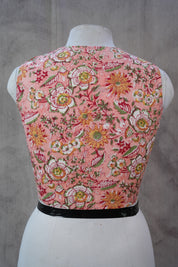 Pink HBP Cotton V-Neck Blouse - SRPCVNB139