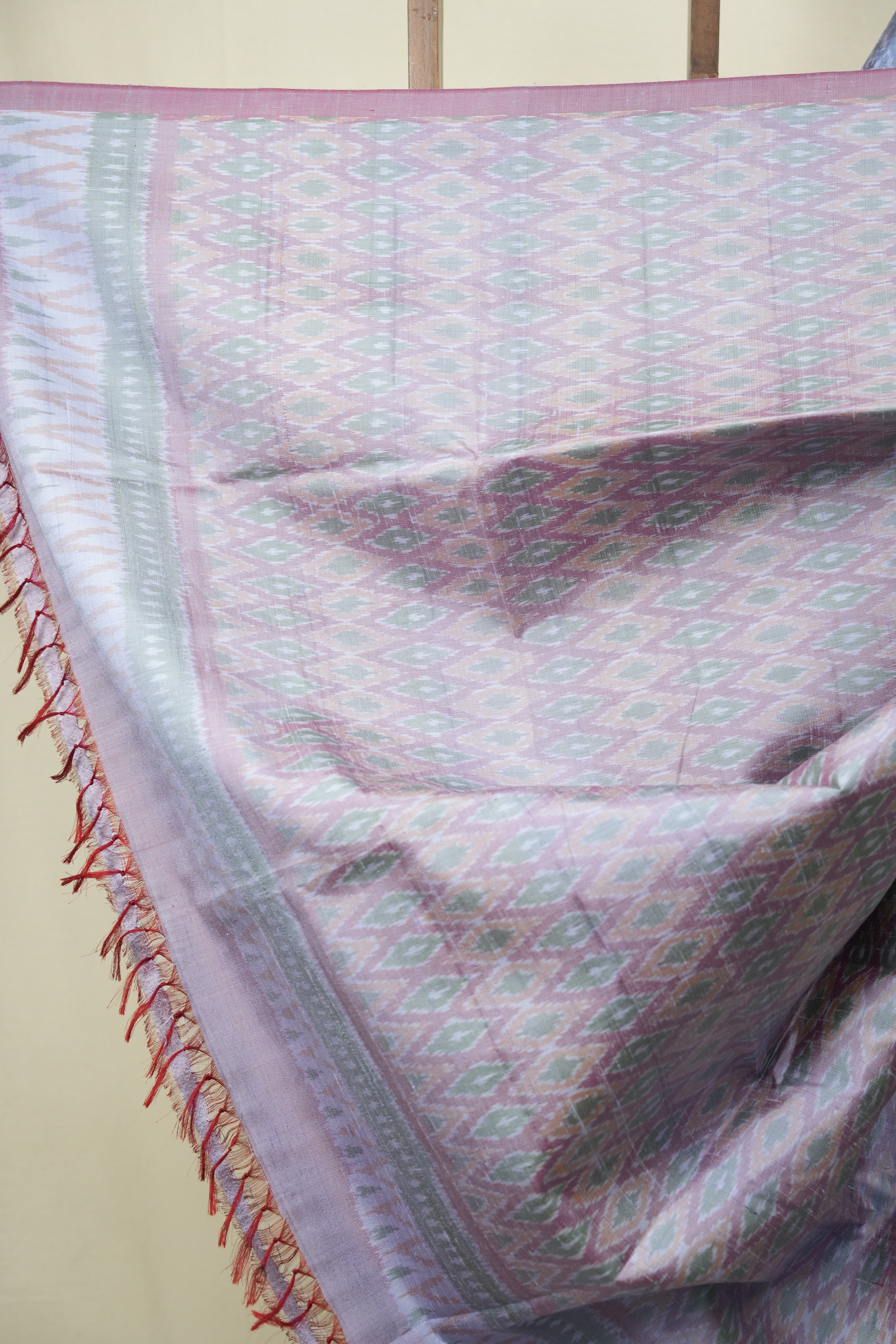 Grey Raw Silk Ikat Saree - SRGRSIS1096