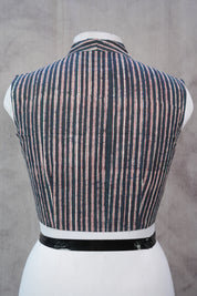 Teal Blue HBP Cotton V-Neck Blouse - SRTBCVNB145