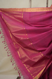Rani Pink Cotton Mangalgiri Saree - SRRPCMS51