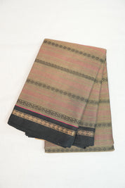 Dark Tan Kanchi Cotton Saree - SRDTKCS204